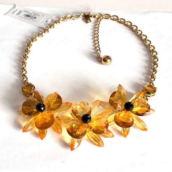 Kate Spade Blooming Brilliance Floral Statement Necklace New - Picture 6 of 15